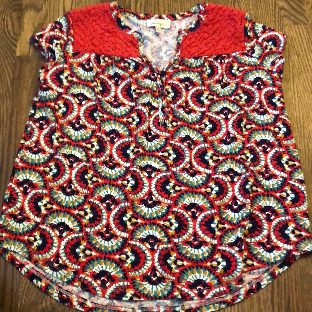 Anthropologie Porridge Button Tee